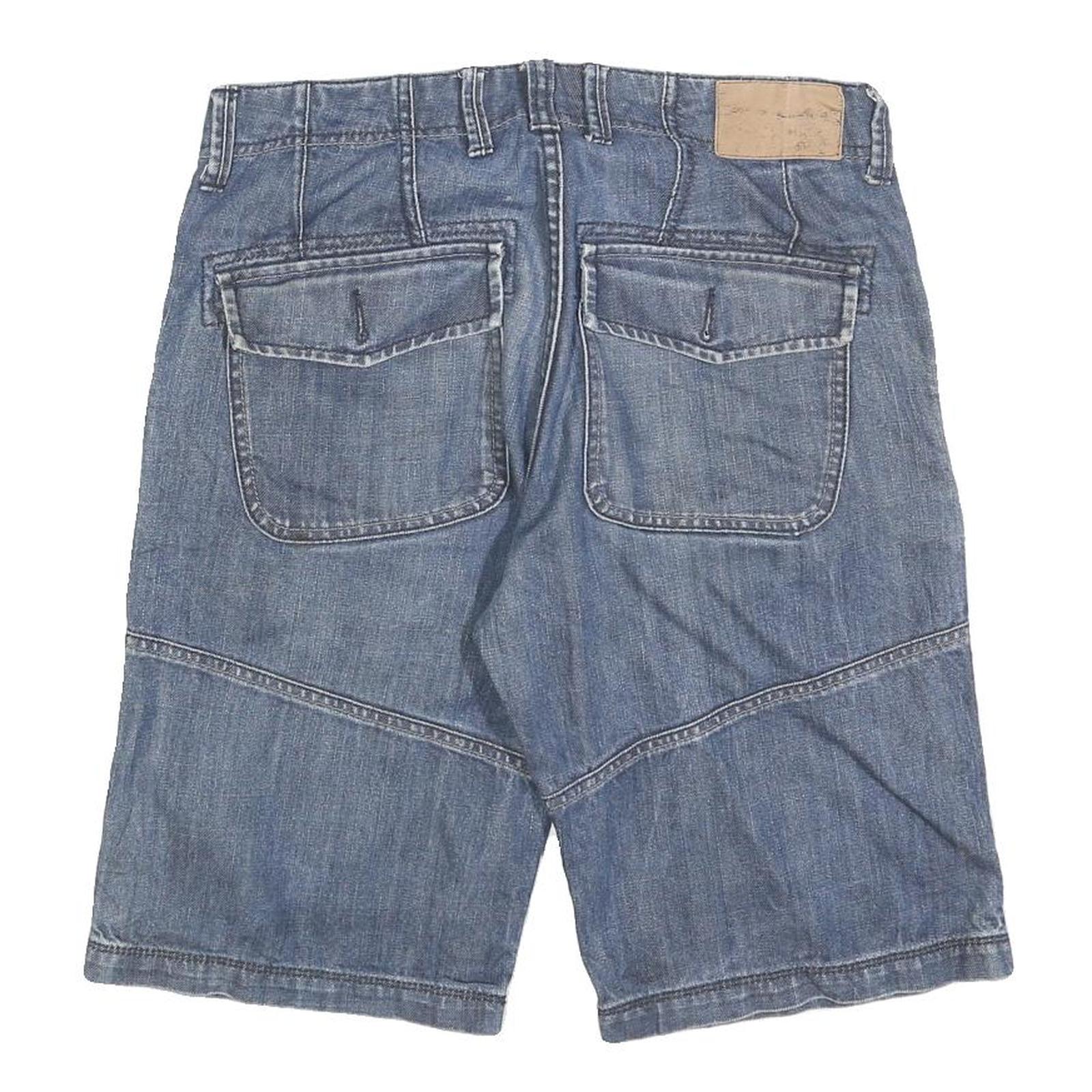 S OLIVER Mens Denim Blue Cargo Shorts M W32 Casual Utility Fashion