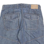 S OLIVER Mens Denim Blue Cargo Shorts M W32 Casual Utility Fashion