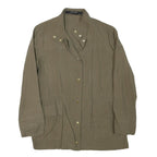 ZARA Womens Brown Lightweight Jacket XS Cotton Blend Button Closure Classic Fit