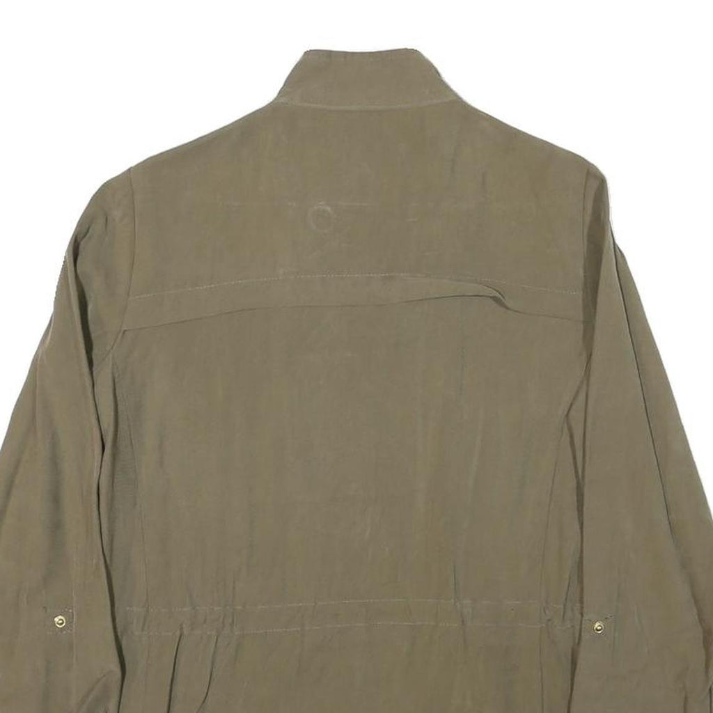 ZARA Womens Brown Lightweight Jacket XS Cotton Blend Button Closure Classic Fit