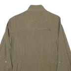 ZARA Womens Brown Lightweight Jacket XS Cotton Blend Button Closure Classic Fit