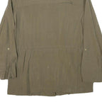 ZARA Womens Brown Lightweight Jacket XS Cotton Blend Button Closure Classic Fit