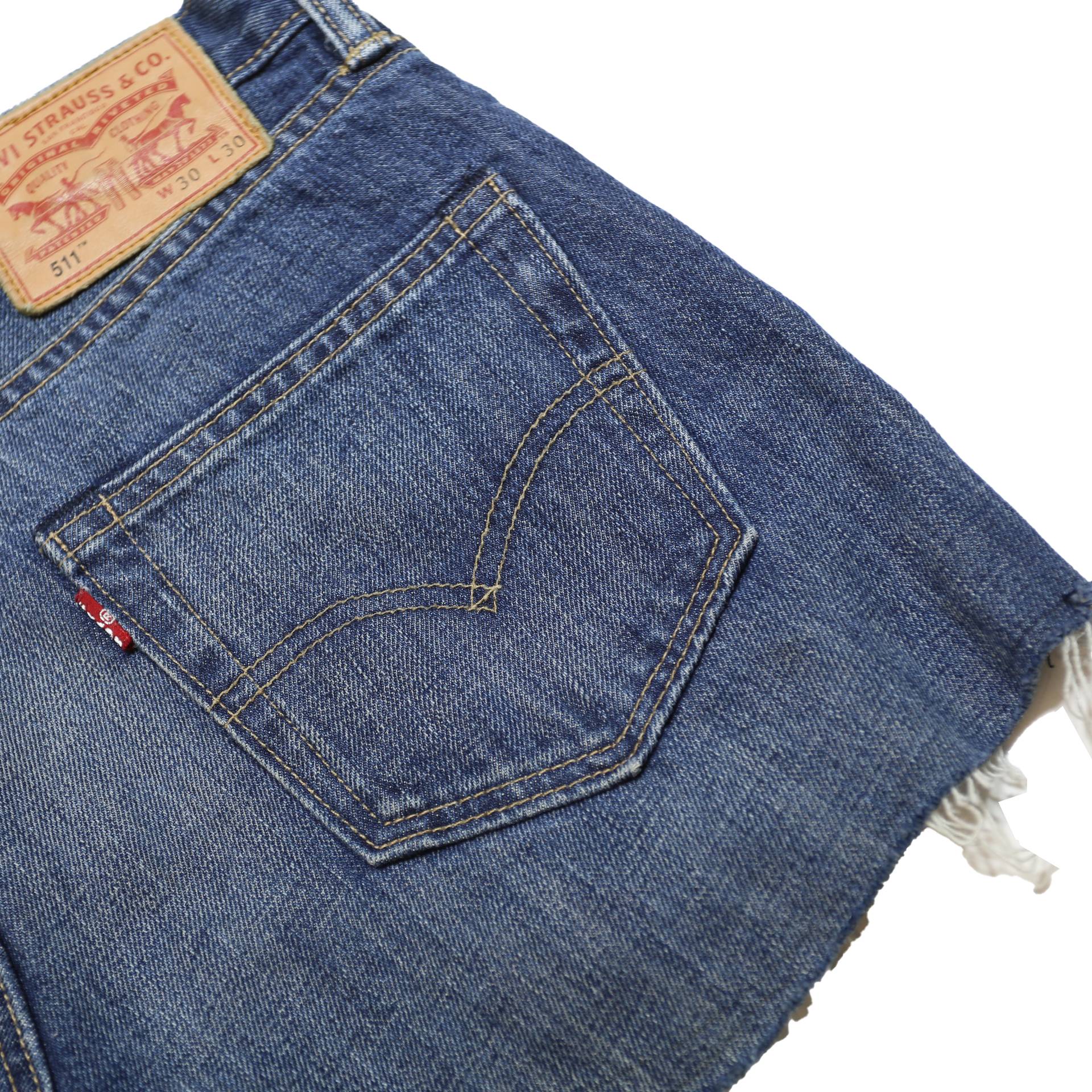 LEVI'S Womens Shorts Blue Denim Casual S W30 Classic Cotton