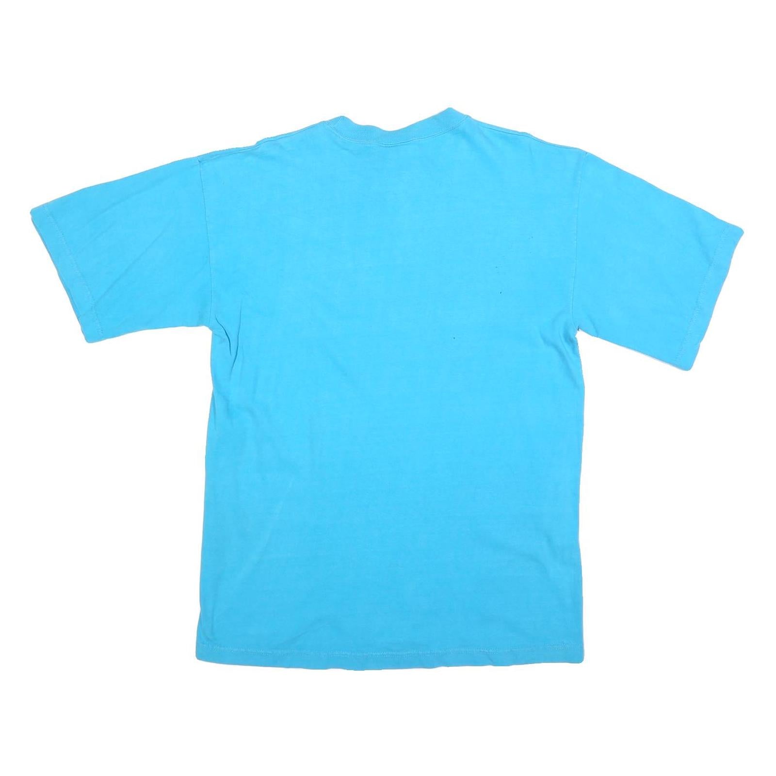 SIGNAL SPORTS Womens Blue South Dakota Graphic T-Shirt L Short Sleeve Crew Neck