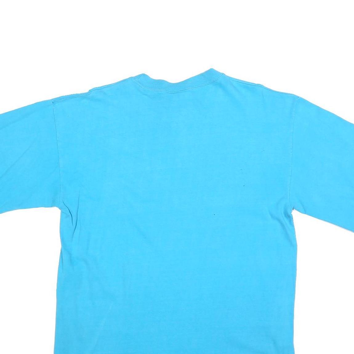 SIGNAL SPORTS Womens Blue South Dakota Graphic T-Shirt L Short Sleeve Crew Neck