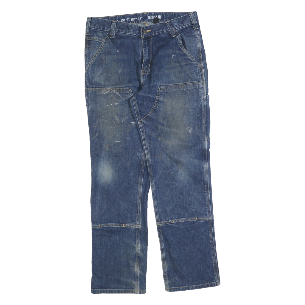 CARHARTT Mens Jeans Blue Relaxed Straight Denim Medium W31 L30 Workwear