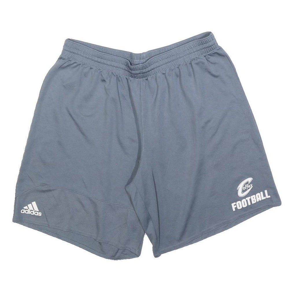ADIDAS Mens Shorts Blue Casual Plain L W32 Football Training Gym Sports