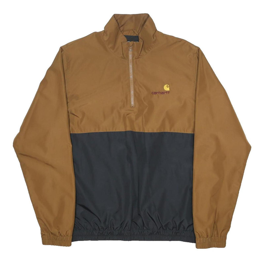 CARHARTT WIP Mens Brown & Black Track Jacket M Polyester Zip Casual Sportswear