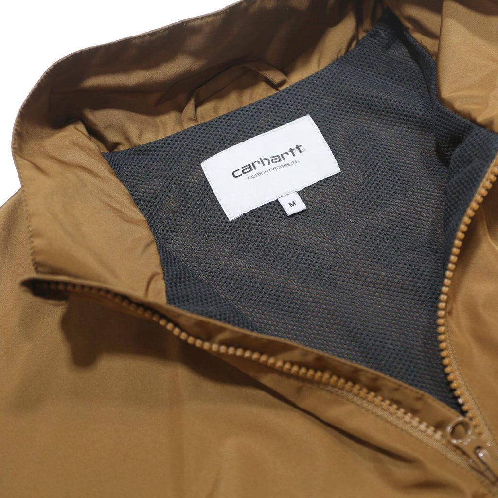 CARHARTT WIP Mens Brown & Black Track Jacket M Polyester Zip Casual Sportswear