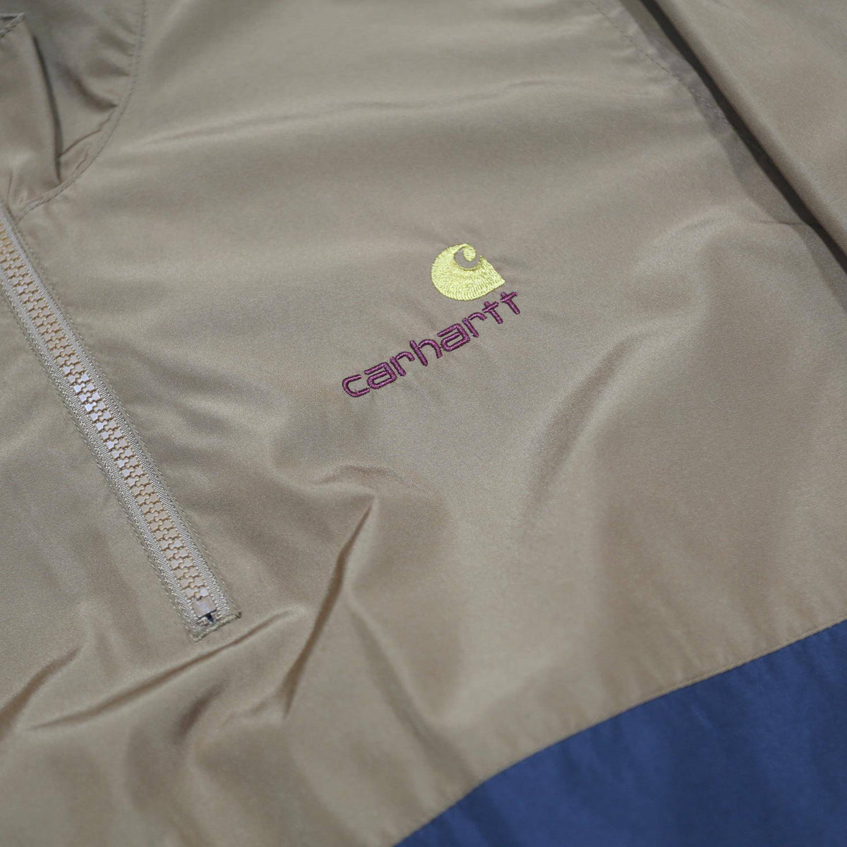 CARHARTT WIP Mens Brown & Black Track Jacket M Polyester Zip Casual Sportswear