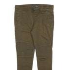 CELIO Mens Green Regular Fit Tapered Trousers W36 L30 Drawstring Cotton Blend