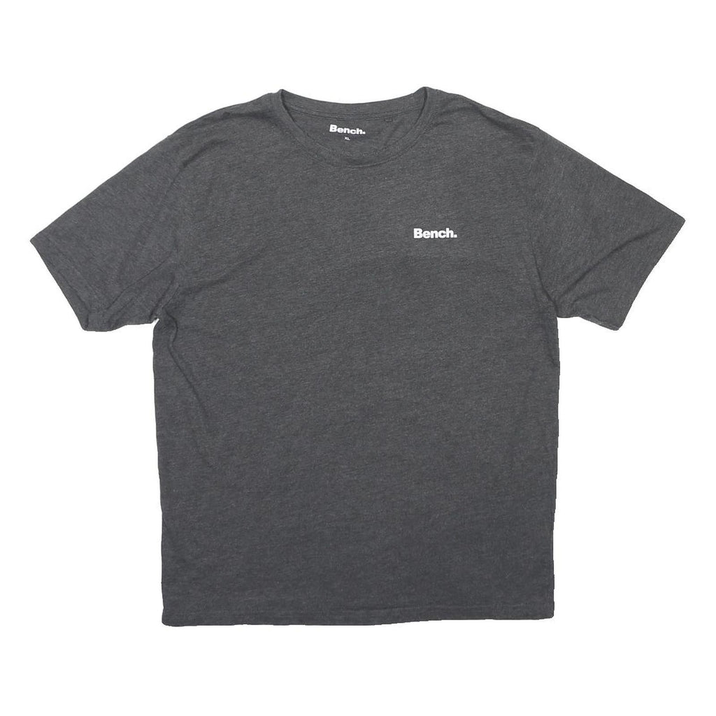 BENCH Mens Grey Graphic T-Shirt XL Short Sleeve Crew Neck Casual Cotton Blend