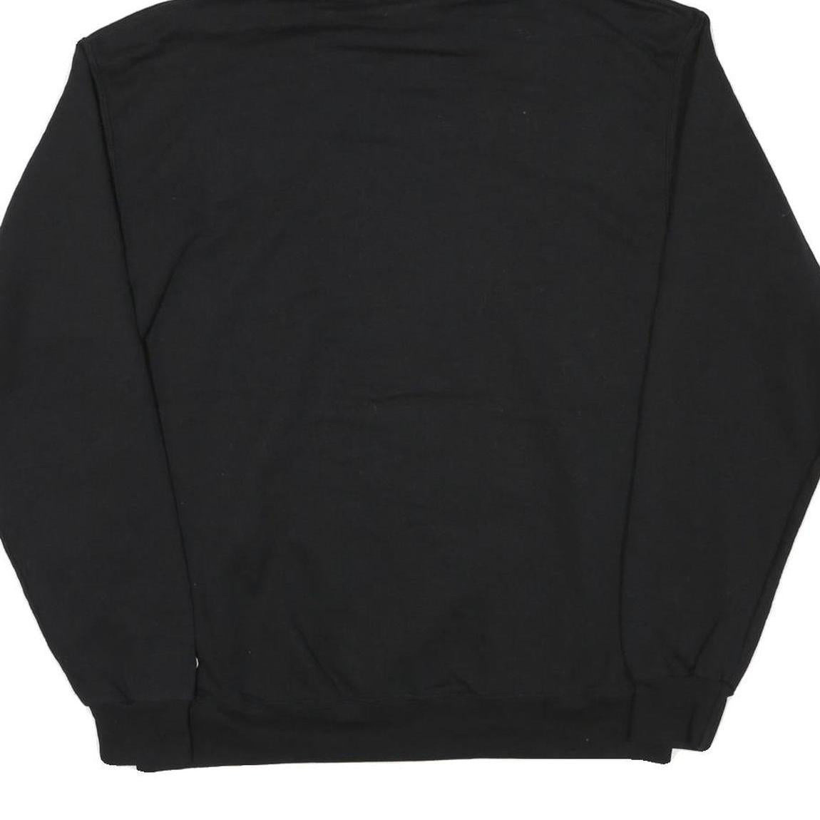 CHAMPION Mens Black Champlain College Pullover Hoodie L Cotton Blend