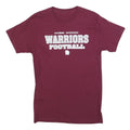 Mens Maroon Wise Wood Warriors Football Graphic T-Shirt S Short Sleeve Crew Neck
