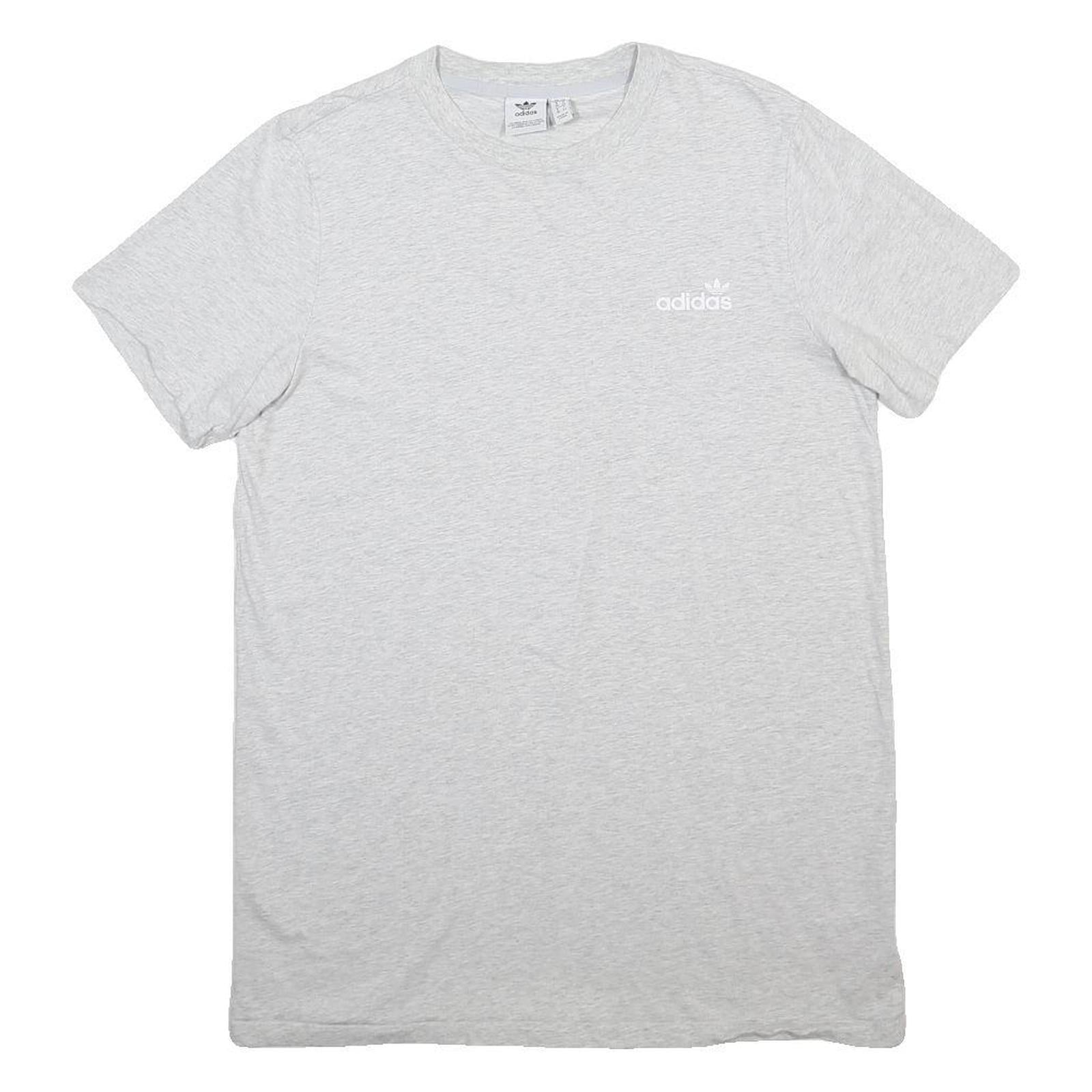 ADIDAS Womens Grey Day Jersey Plain Short Sleeve Mini UK 12 Casual Cotton Blend