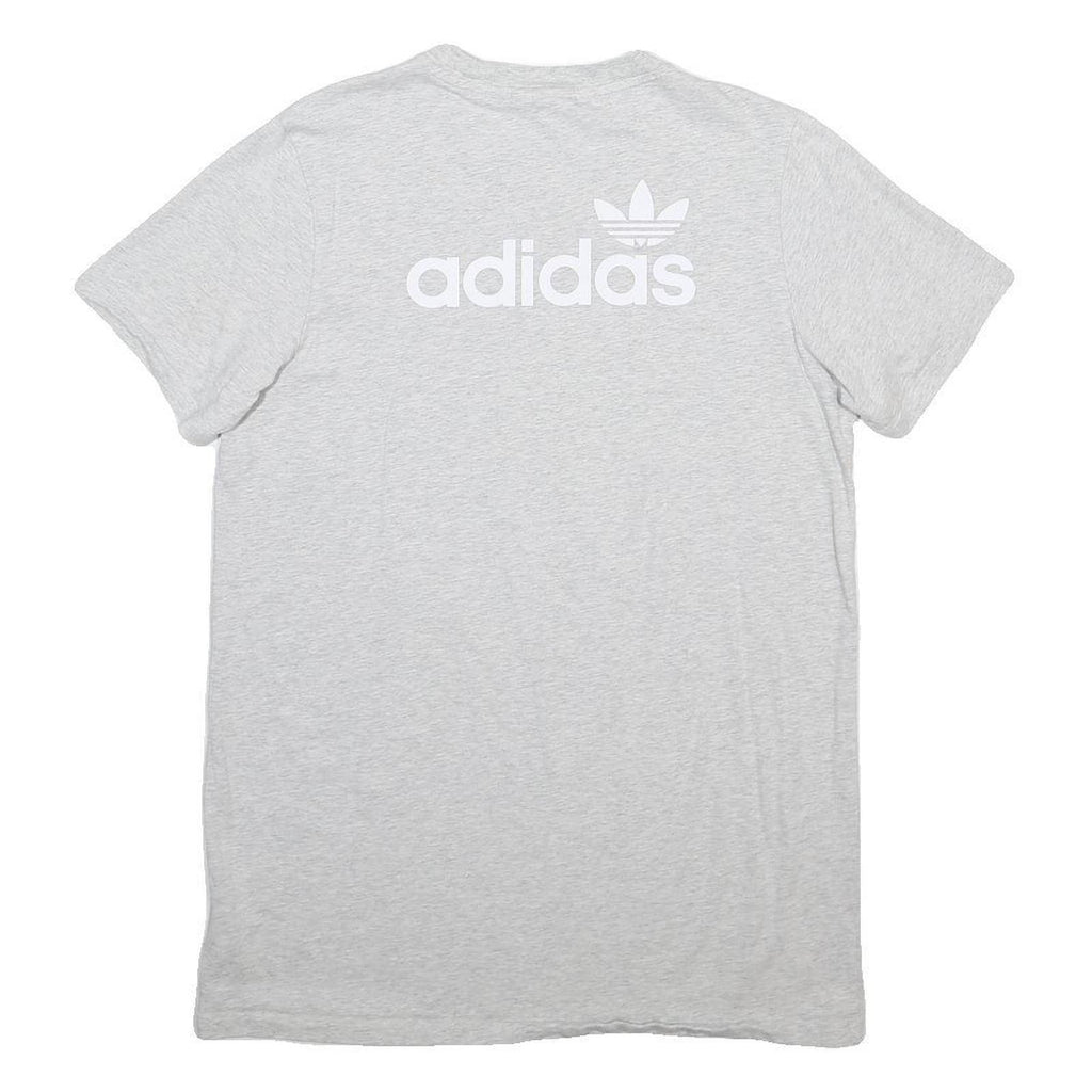 ADIDAS Womens Grey Day Jersey Plain Short Sleeve Mini UK 12 Casual Cotton Blend