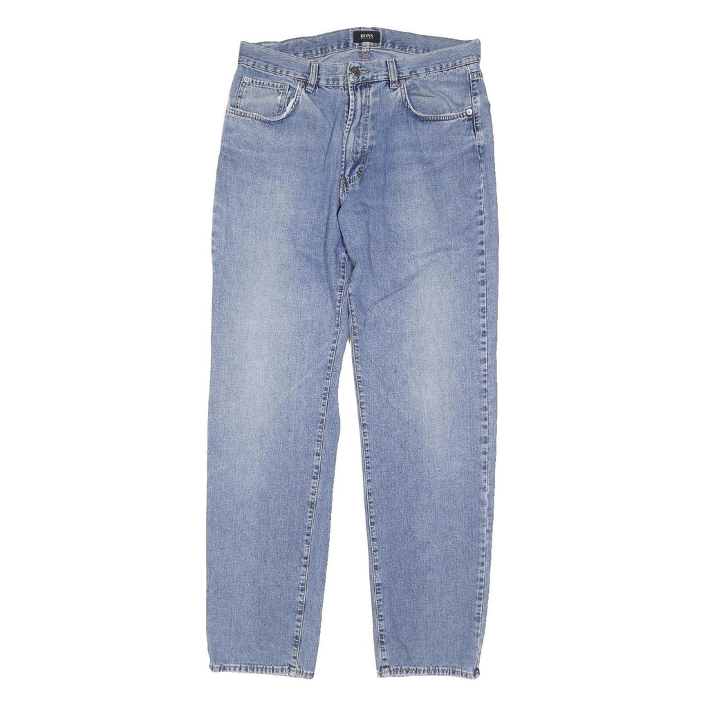 HUGO BOSS Mens Jeans Blue Regular Straight Denim Medium W34 L27 Casual Stylish