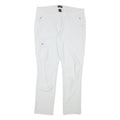 SCHOFFEL Womens White Slim Trousers W36 L30 Lightweight Outdoor Zip Pockets