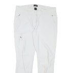 SCHOFFEL Womens White Slim Trousers W36 L30 Lightweight Outdoor Zip Pockets