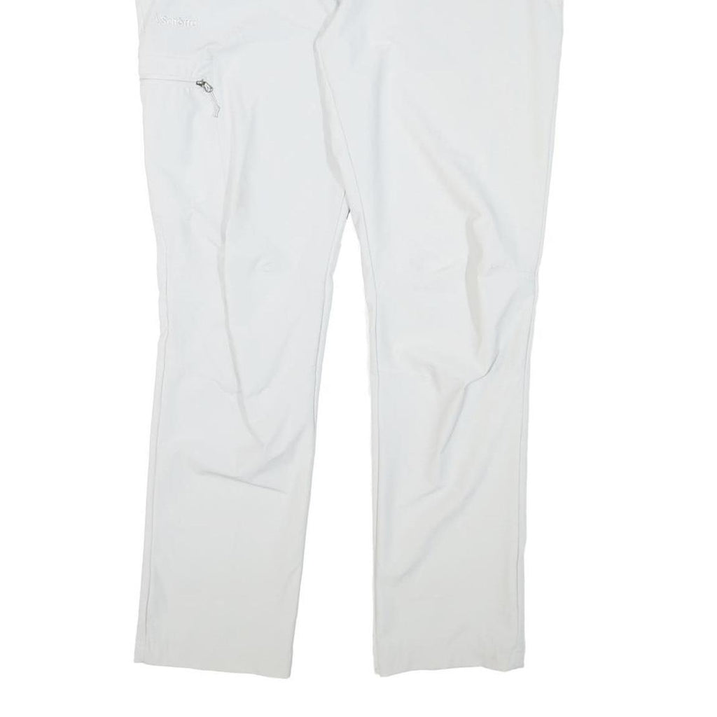 SCHOFFEL Womens White Slim Trousers W36 L30 Lightweight Outdoor Zip Pockets