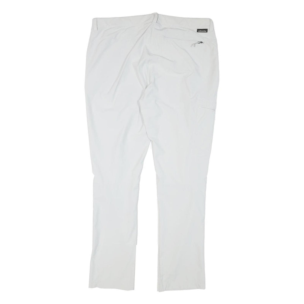 SCHOFFEL Womens White Slim Trousers W36 L30 Lightweight Outdoor Zip Pockets