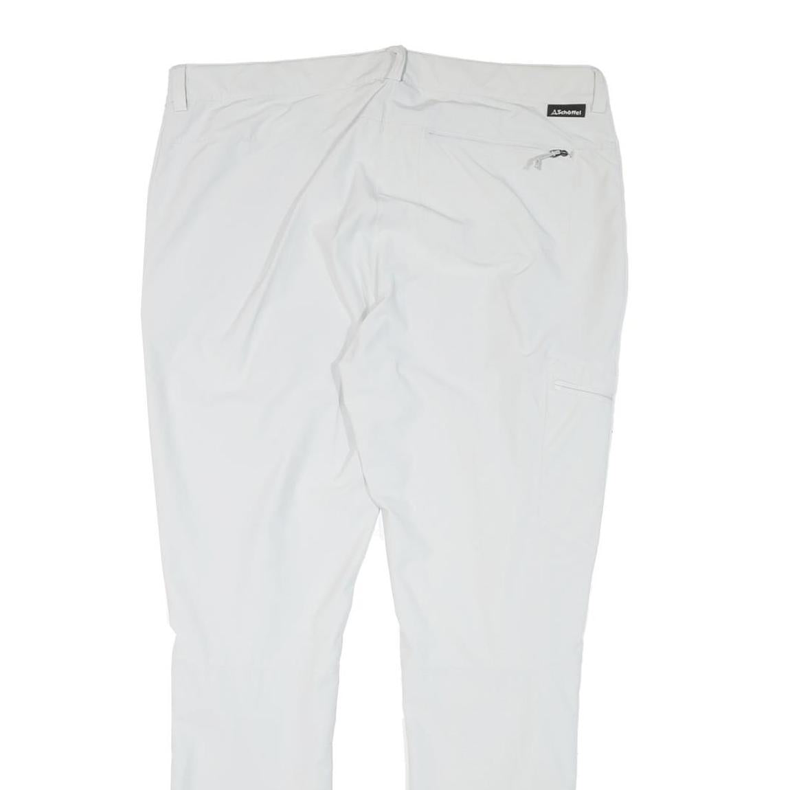 SCHOFFEL Womens White Slim Trousers W36 L30 Lightweight Outdoor Zip Pockets