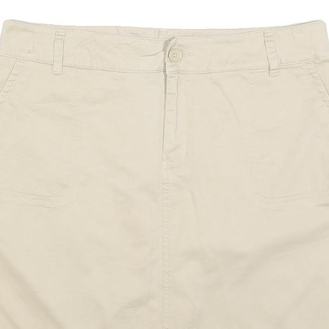 TOMMY HILFIGER Womens Beige Cotton Blend Pencil Knee Length Skirt L Classic