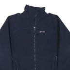 BERGHAUS Womens Navy Blue Jacket L Polyester Blend Plain Outdoor Zip