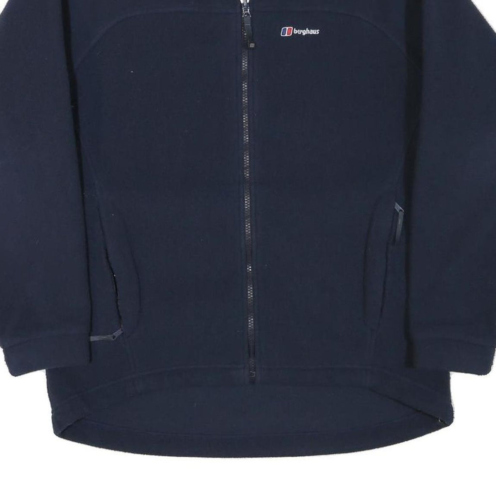 BERGHAUS Womens Navy Blue Jacket L Polyester Blend Plain Outdoor Zip