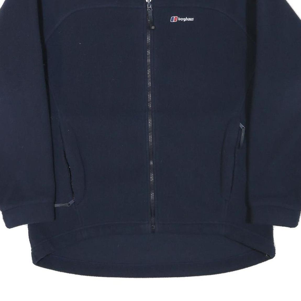 BERGHAUS Womens Navy Blue Jacket L Polyester Blend Plain Outdoor Zip