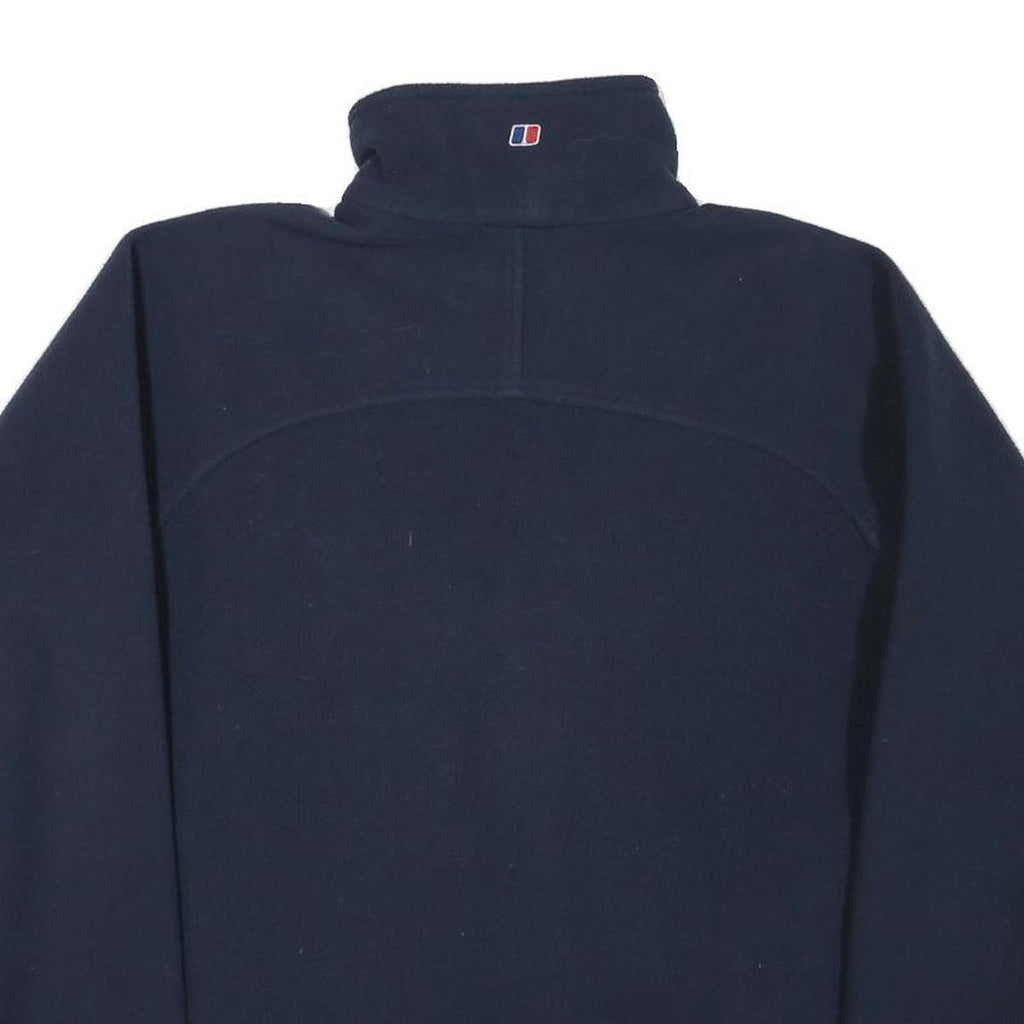 BERGHAUS Womens Navy Blue Jacket L Polyester Blend Plain Outdoor Zip