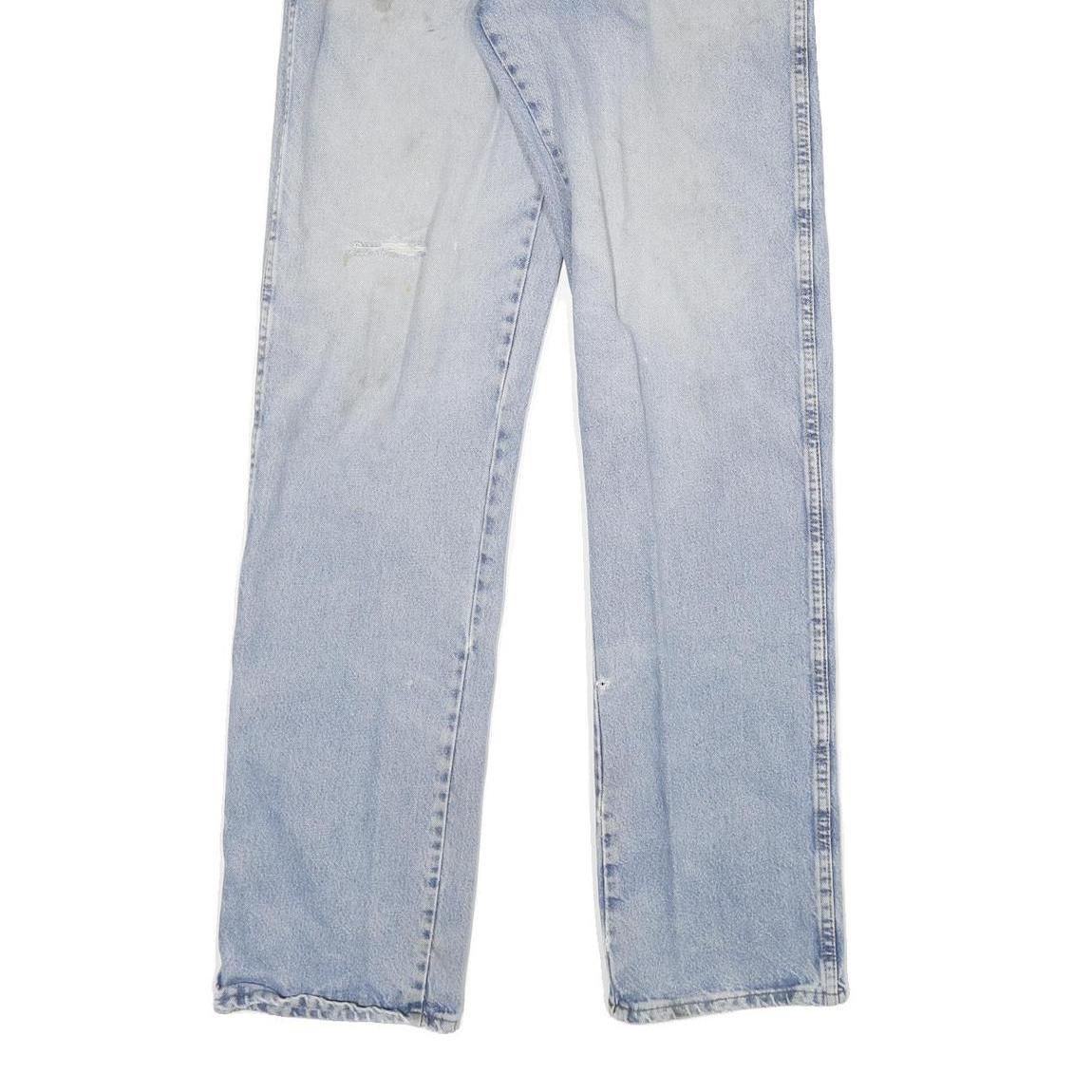 DICKIES Mens Jeans Blue Regular Straight Denim Light W32 L36 Classic Cotton