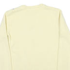 TOMMY HILFIGER Womens Cream & Grey Argyle Patterned V Neck Jumper Size M Cotton