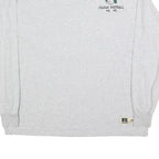 RUSSELL ATHLETIC Mens Grey Colfax Football Long Sleeve Crew Neck T-Shirt L