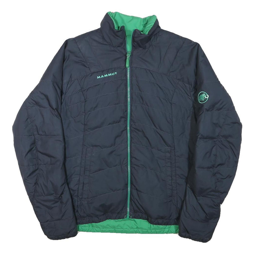 MAMMUT Womens Blue & Green Reversible Quilted Polyester Blend Jacket S Outdoor