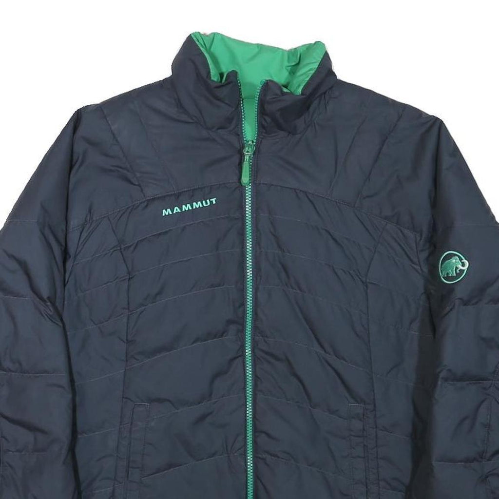 MAMMUT Womens Blue & Green Reversible Quilted Polyester Blend Jacket S Outdoor