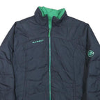 MAMMUT Womens Blue & Green Reversible Quilted Polyester Blend Jacket S Outdoor