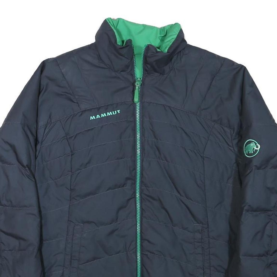 MAMMUT Womens Blue & Green Reversible Quilted Polyester Blend Jacket S Outdoor