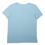 CHAMPION Boys Blue Script Logo Graphic T-Shirt M Short Sleeve Crew Neck Casual