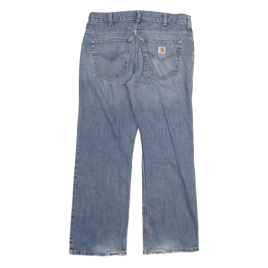 CARHARTT Mens Loose Light Blue Denim Jeans W33 L29 Workwear Casual Zip Fly