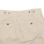 FREE PEOPLE Womens Beige Mini Cotton Blend Straight Skirt M Utility Casual