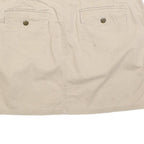 FREE PEOPLE Womens Beige Mini Cotton Blend Straight Skirt M Utility Casual