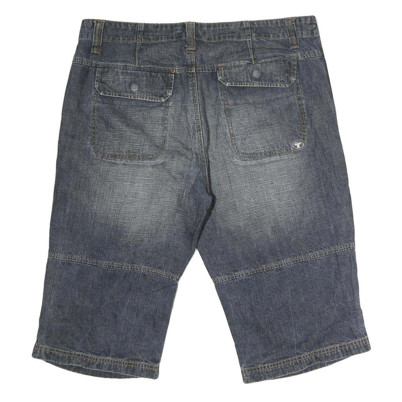 TOM TAILOR Mens Shorts Blue Denim Casual L W38 Cotton Comfort