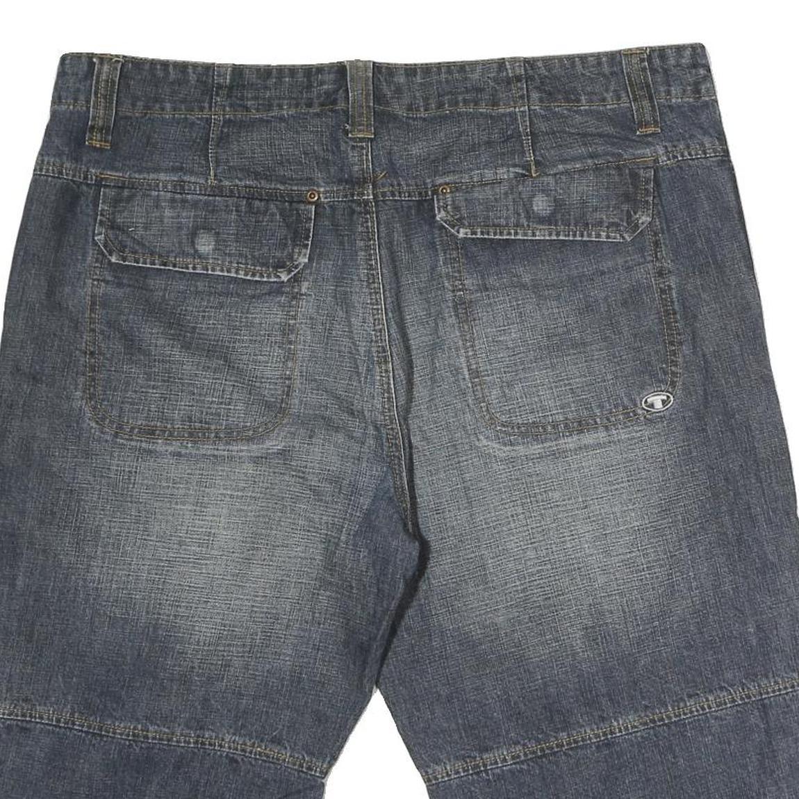 TOM TAILOR Mens Shorts Blue Denim Casual L W38 Cotton Comfort