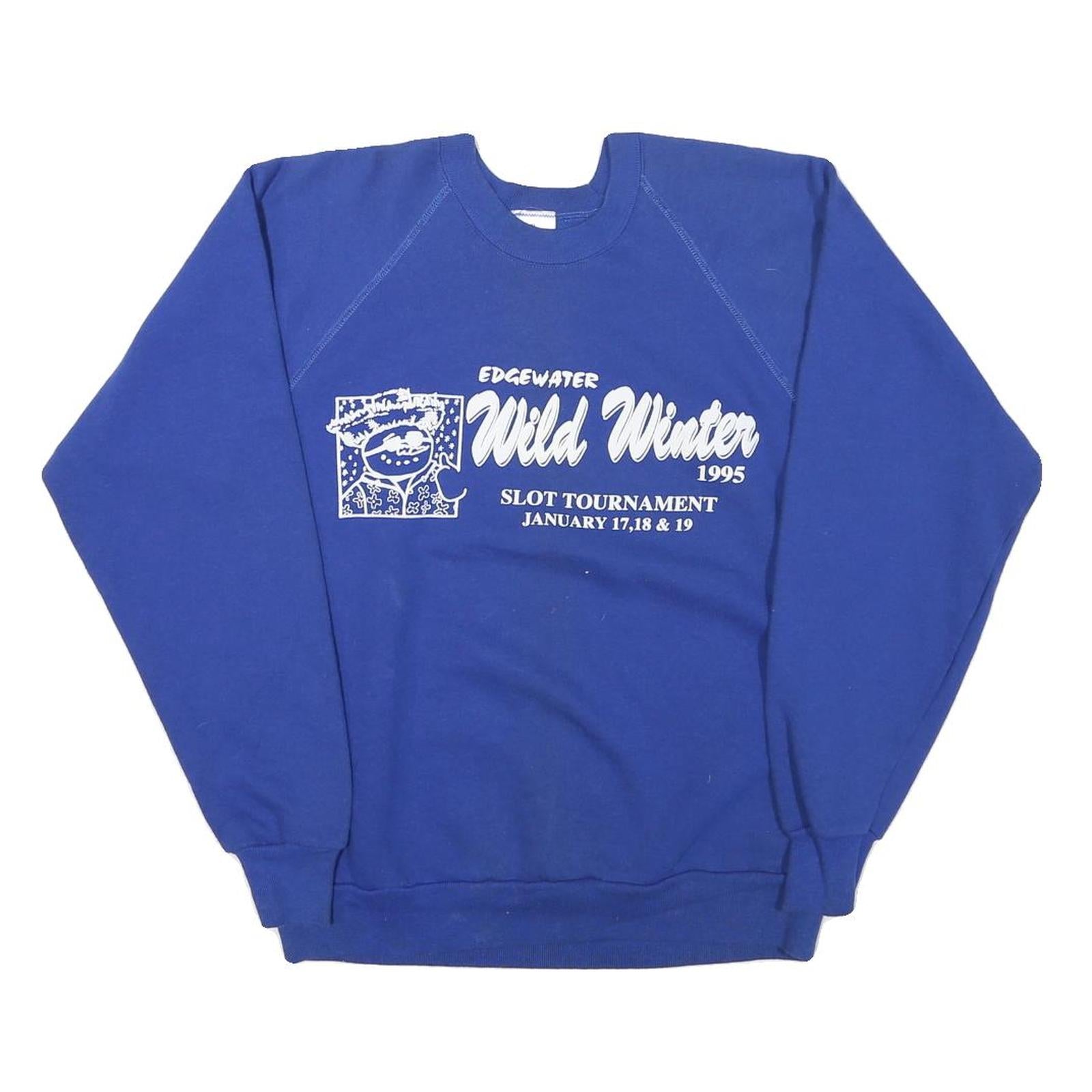 MURINO Mens Blue Wild Winter Slot Tournament Crew Neck M Sweatshirt