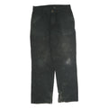 CARHARTT Mens Relaxed Black Cotton Trousers W34 L30 Workwear Zip Closure