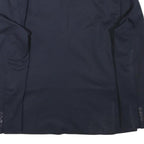 ZARA Mens Navy Blue Cotton Blend Blazer Jacket S Striped Lining Casual Smart