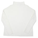 FRENCH CONNECTION Womens White Plain Pullover Round Neck Basic Knit L Acrylic