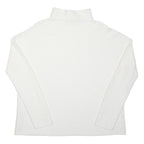 FRENCH CONNECTION Womens White Plain Pullover Round Neck Basic Knit L Acrylic