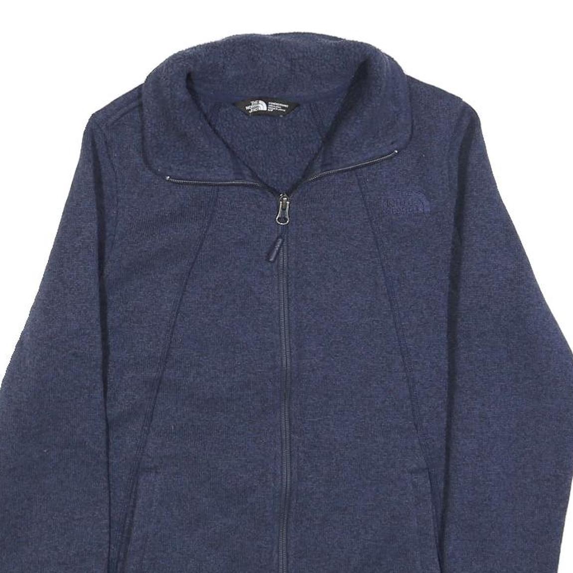 THE NORTH FACE Womens Blue Jacket S Polyester Blend Plain Zip Outdoor Warm